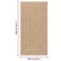 Preview: Teppich ZIZUR Beige 80x250 cm Jute-Optik Indoor und Outdoor