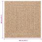 Preview: Teppich ZIZUR Beige 200x290 cm Jute-Optik Indoor und Outdoor