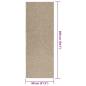 Preview: Teppich ZIZUR Beige 80x200 cm Jute-Optik Indoor und Outdoor