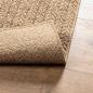 Preview: Teppich ZIZUR Beige 120x120 cm Jute-Optik Indoor und Outdoor