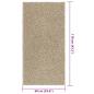 Preview: Teppich ZIZUR Beige 60x110 cm Jute-Optik Indoor und Outdoor