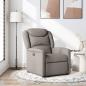 Preview: ARDEBO.de - Relaxsessel Taupe Stoff