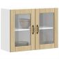 Preview: Küchen-Hängeschrank mit Glastür Sonoma-Eiche Holzwerkstoff