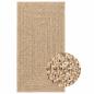 Preview: ARDEBO.de - Teppich ZIZUR Beige 80x150 cm Jute-Optik Indoor und Outdoor