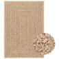 Preview: ARDEBO.de - Teppich ZIZUR Beige 120x170 cm Jute-Optik Indoor und Outdoor