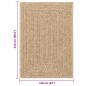 Preview: Teppich ZIZUR Beige 120x170 cm Jute-Optik Indoor und Outdoor