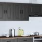 Preview: Küchen-Hängeschrank Kalmar Schwarz Holzwerkstoff
