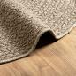 Preview: Teppich ZIZUR Beige Ø 90 cm Jute-Optik Indoor und Outdoor