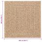 Preview: Teppich ZIZUR Beige 240x340 cm Jute-Optik Indoor und Outdoor