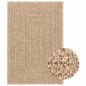 Preview: ARDEBO.de - Teppich ZIZUR Beige 100x200 cm Jute-Optik Indoor und Outdoor