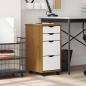 Preview: Rollschrank mit Schubladen MOSS Honigbraun Massivholz Kiefer