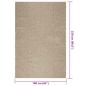 Preview: Teppich ZIZUR Beige 160x230 cm Jute-Optik Indoor und Outdoor