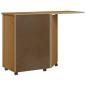 Preview: Rollschrank mit Schreibtisch MOSS Honigbraun Massivholz Kiefer