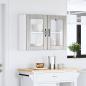 Preview: Küchen-Hängeschrank mit Glastür Lucca Grau Sonoma Holzwerkstoff