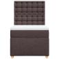 Preview: Boxspringbett mit Matratze Dunkelbraun 100x200 cm Stoff