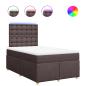 Preview: Boxspringbett mit Matratze Dunkelbraun 120x190 cm Stoff