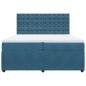 Preview: Boxspringbett mit Matratze Blau 200x200 cm Samt
