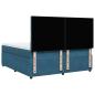 Preview: Boxspringbett mit Matratze Blau 200x200 cm Samt