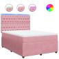 Preview: Boxspringbett mit Matratze Rosa 140x200 cm Samt