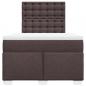Preview: Boxspringbett mit Matratze Dunkelbraun 120x190 cm Stoff