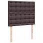 Preview: Boxspringbett mit Matratze Dunkelbraun 120x190 cm Stoff