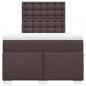 Preview: Boxspringbett mit Matratze Dunkelbraun 120x200 cm Stoff