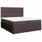Preview: Boxspringbett mit Matratze Dunkelbraun 200x200 cm Stoff