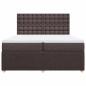 Preview: Boxspringbett mit Matratze Dunkelbraun 200x200 cm Stoff