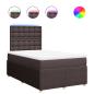 Preview: Boxspringbett mit Matratze Dunkelbraun 120x190 cm Stoff