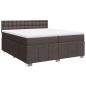Preview: Boxspringbett mit Matratze Dunkelbraun 200x200 cm Stoff