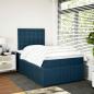 Preview: Boxspringbett mit Matratze Blau 120x190 cm Samt