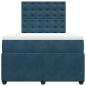 Preview: Boxspringbett mit Matratze Blau 120x190 cm Samt
