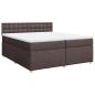 Preview: Boxspringbett mit Matratze Dunkelbraun 200x200 cm Stoff