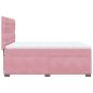 Preview: Boxspringbett mit Matratze Rosa 140x200 cm Samt