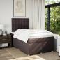 Preview: Boxspringbett mit Matratze Dunkelbraun 120x200 cm Stoff