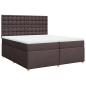 Preview: Boxspringbett mit Matratze Dunkelbraun 200x200 cm Stoff