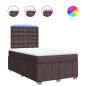 Preview: Boxspringbett mit Matratze Dunkelbraun 120x200 cm Stoff