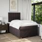 Preview: Boxspringbett mit Matratze Dunkelbraun 120x200 cm Stoff