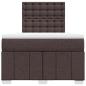 Preview: Boxspringbett mit Matratze Dunkelbraun 120x200 cm Stoff