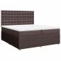 Preview: Boxspringbett mit Matratze Dunkelbraun 200x200 cm Stoff