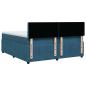 Preview: Boxspringbett mit Matratze Blau 200x200 cm Samt