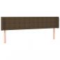 Preview: Kopfteil mit Ohren Dunkelbraun 203x16x78/88 cm Stoff