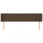 Preview: Kopfteil mit Ohren Dunkelbraun 203x16x78/88 cm Stoff