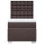 Preview: Boxspringbett mit Matratze Dunkelbraun 100x200 cm Stoff