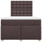 Preview: Boxspringbett mit Matratze Dunkelbraun 120x200 cm Stoff