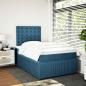 Preview: Boxspringbett mit Matratze Blau 120x200 cm Samt