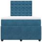 Preview: Boxspringbett mit Matratze Blau 120x200 cm Samt