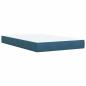 Preview: Boxspringbett mit Matratze Blau 120x200 cm Samt