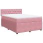 Preview: Boxspringbett mit Matratze Rosa 140x200 cm Samt