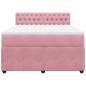 Preview: Boxspringbett mit Matratze Rosa 140x200 cm Samt